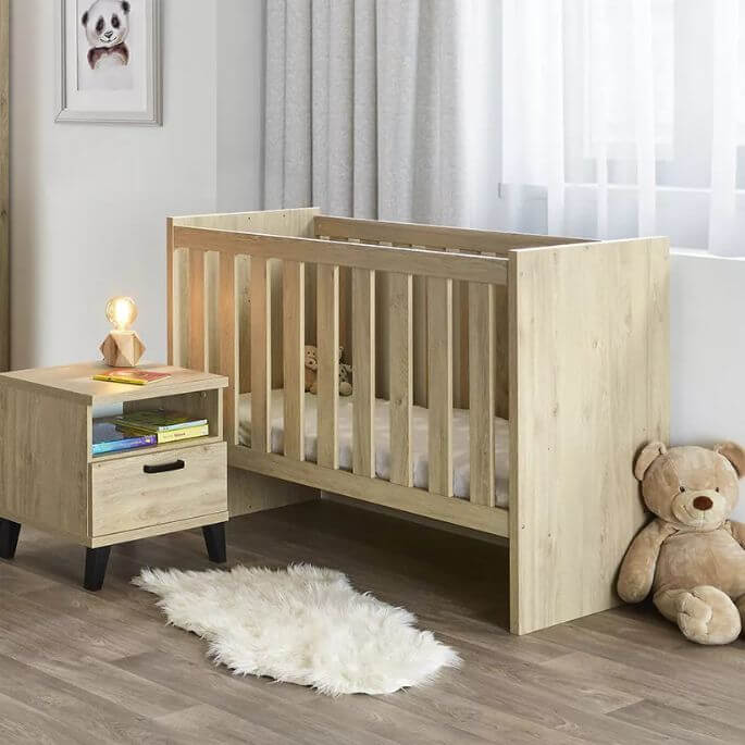 Lit bébé à barreaux évolutif contemporain Eloise